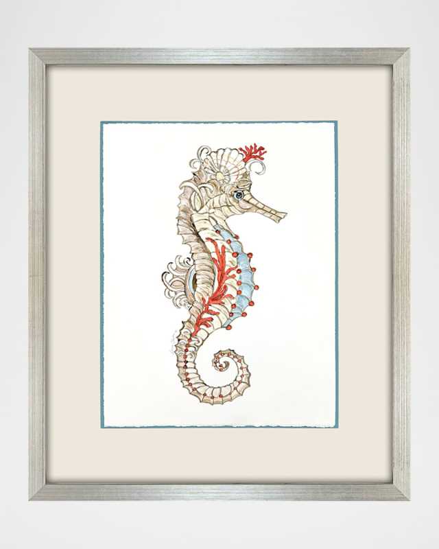 "Seahorse Celebration I" Framed Giclee